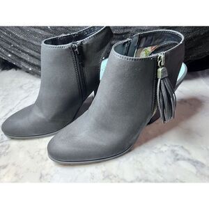 Miranda Lambert Heavenly Heeled‎ Booties Open Toe Buckle Tassel Black 9.5